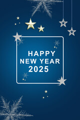 new year greeting card with stars