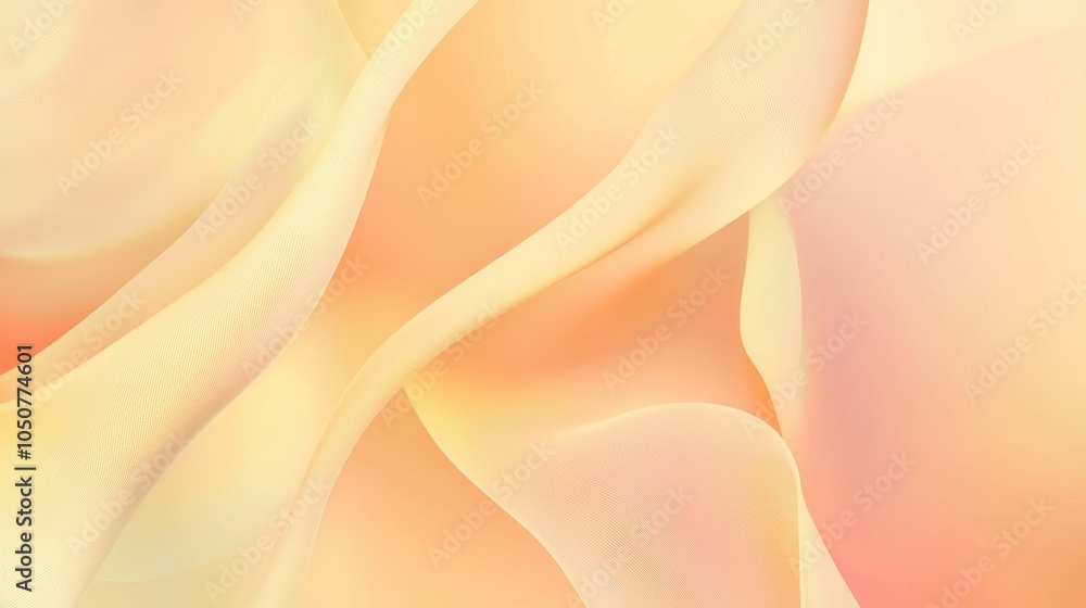 Poster gentle curves and soft color transitions create a serene and elegant abstract composition, perfect f