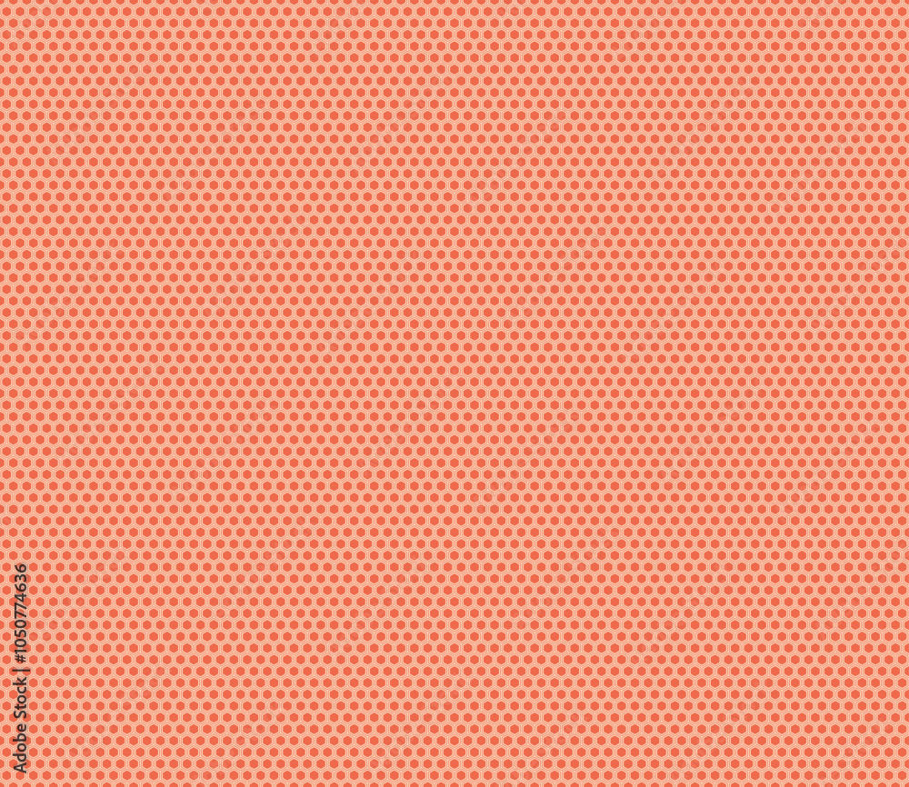 Poster abstract background with geometric mosaic shapes. coral color on matching background. bold rounded h