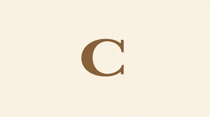   logo design featuring the letter "C"  combines rich brown and luxurious gold 