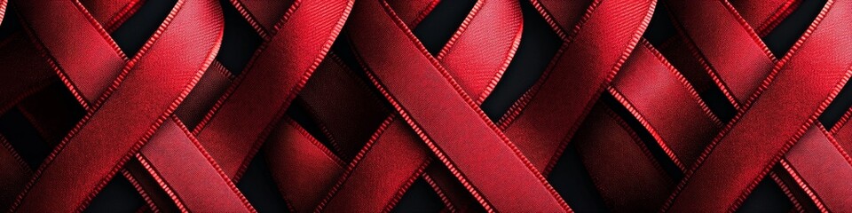 World AIDS Day. The symbol is a red ribbon on an abstract background. 