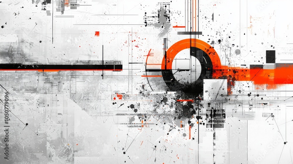 Poster a futuristic and sci-fi background with a cyberpunk design