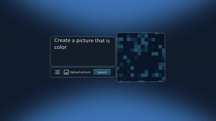 AI Text-to-Image Generator Prompt with text on Black Background