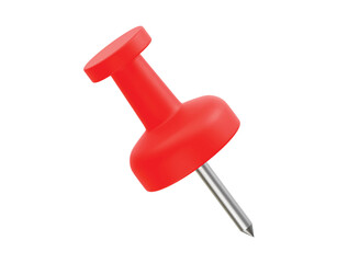 Red push pin icon 3d illustration render