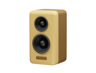 Fototapeta premium Sound box icon illustration 3d render. Speaker icon illustration