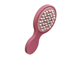 Hairbrush icon 3d rendering vector illustration