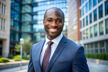 Fototapeta premium black businessman portrait