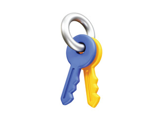 keys icon illustration 3d render