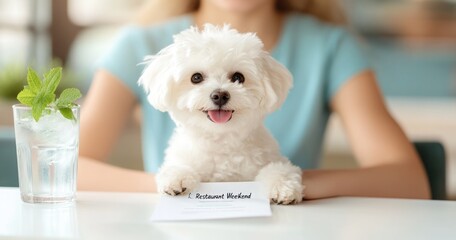 Delightful Caf&eacute;s A Happy Dog Enjoys Dining Out