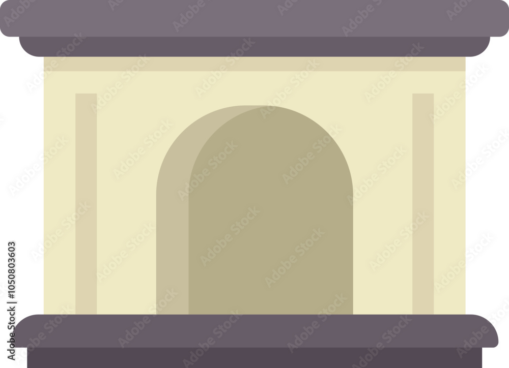 Poster minimalist empty exhibition podium platform with arch for presentation displaying