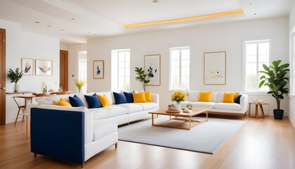 Fototapeta premium Photo interior modern design room 3d illustration 