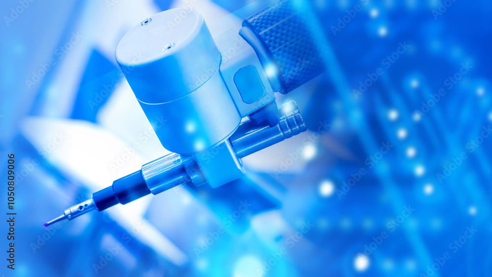 Poster production of microprocessors. equipment for pcb manufacturing. microboard soldering robot. microele