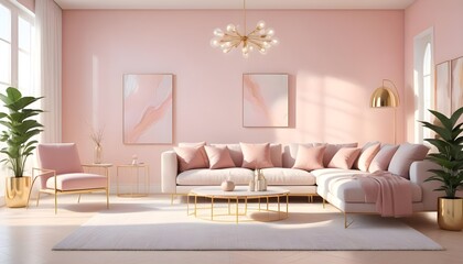 Photo interior modern design room 3d illustration
