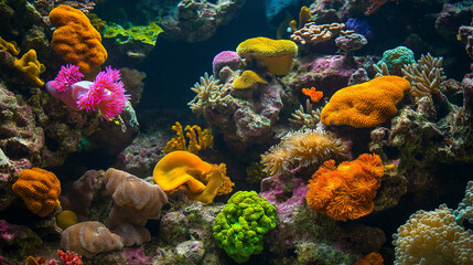 Obraz premium Exploring the Coral Flowers of the Tropical Ocean