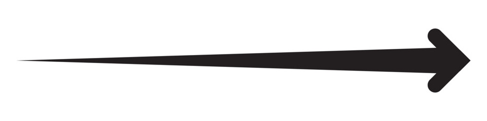 Long arrow icon. horizontal single long arrow icon. Vector illustration.