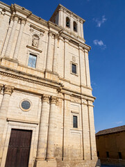 Obraz premium Facade of the Church of Santiago Apóstol, also called Santiago de los Caballeros. Medina del Rioseco, province of Valladolid, Castilla y León, Spain, Europe