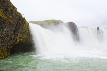 Godafoss falls in summer season view, Iceland
