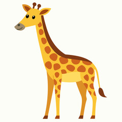 Obraz premium giraffe cartoon isolated on white