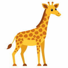 Obraz premium giraffe cartoon isolated on white