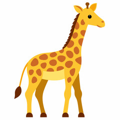 giraffe cartoon isolated on white