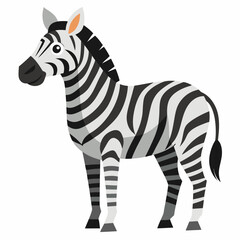 zebra cartoon isolated on white © Kazal Roy