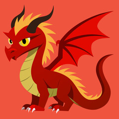 red dragon illustration