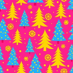 christmas, tree, winter, snow, holiday, vector, illustration, xmas, pattern, fir, forest, trees, season, celebration, decoration, nature, pine, card, set, design, seamless, december, new year, green, 