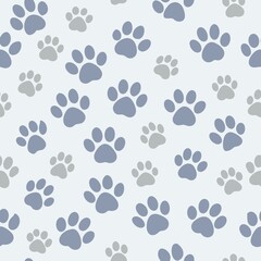 Fototapeta premium pattern, seamless, animal, vector, print, wallpaper, paw, dog, illustration, texture, leopard, design, cat, skin, decoration, art, black, fabric, footprint, silhouette, textile, symbol, fur, foot, nat