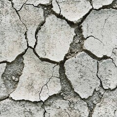 Obraz premium Seamless cracked concrete texture, flat, aged surface, tileable for urban environments