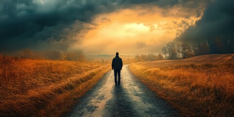 Fototapeta premium Visual ideas to inspire resilience and positive change, shifting perspectives on life and problems through HD visuals of raw, powerful scenes.