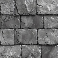 Seamless slate tile texture, smooth, flat stone tiles, tileable for roofing materials
