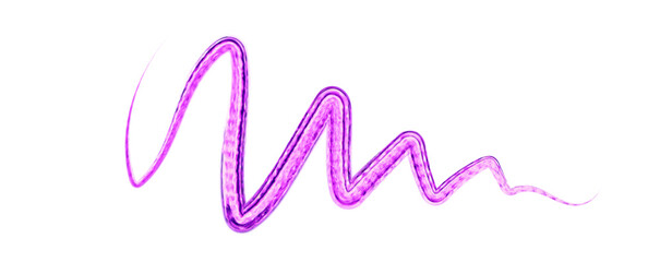 Paint roller with a long stroke of yellow paint on a white wall.Painting apartment, building, facade, renovation with color paint.