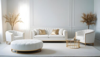 Photo interior modern design room 3d illustration
