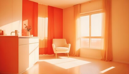 Photo interior modern design room 3d illustration
