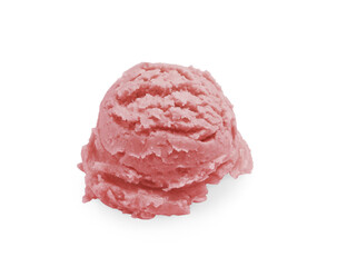 Obraz premium Scoop of yummy ice cream isolated on white