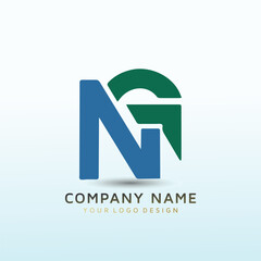 letter NG vector logo design