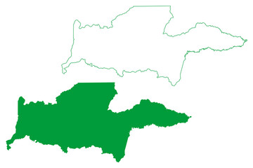 Obraz premium Itamarati municipality (Amazonas state, Municipalities of Brazil, Federative Republic of Brazil) map vector illustration, scribble sketch Itamarati map