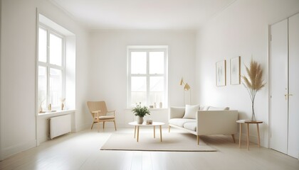 Fototapeta premium Photo interior modern design room 3d illustration 