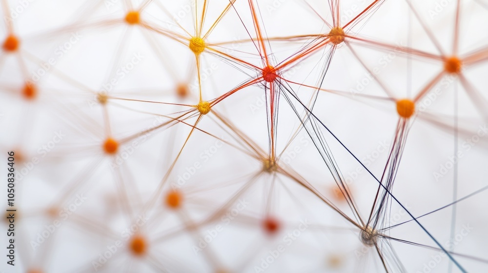 Aufkleber A network of interconnected threads in different shades forming a resilient fabric, Metaphorizing the interconnectedness and strength of diverse viewpoints, photography style