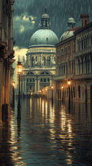 Naklejka premium view of the town country