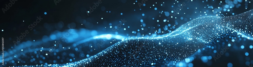 Poster point wave futuristic background with a dynamic wave. abstract wave. 3d rendering of big data techno