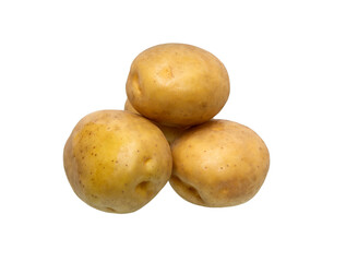 Raw whole potatoes.
