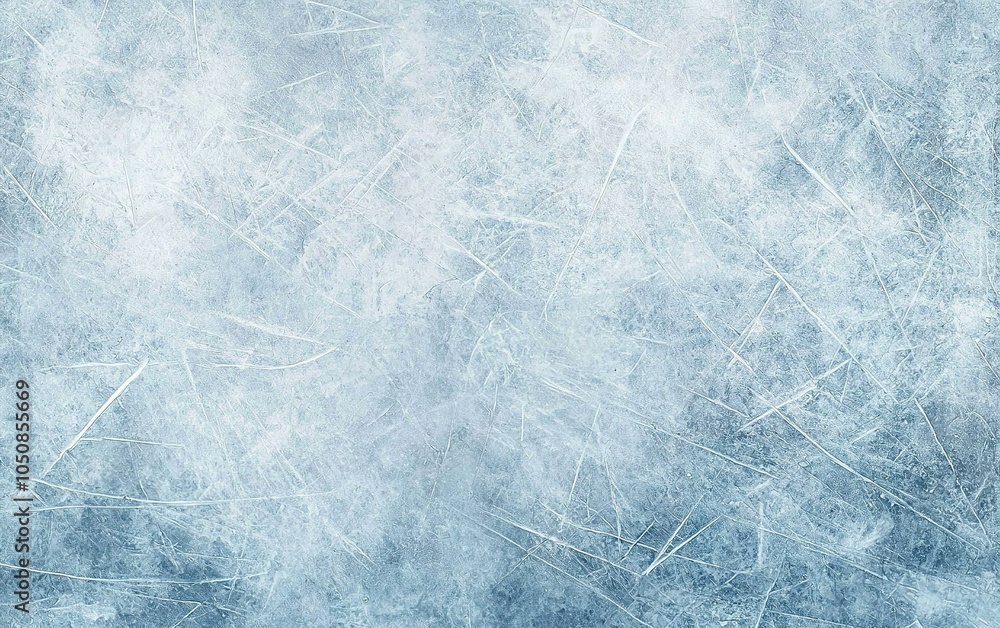 Poster textured ice surface with intricate patterns illuminated by soft light in a cool-toned environment d
