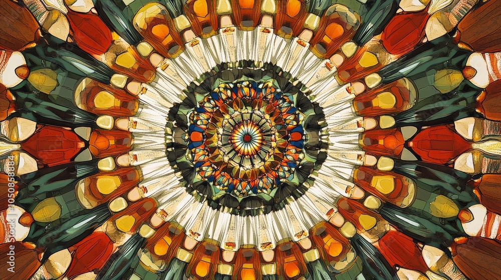Poster A powerful visual of a kaleidoscope, with its intricate patterns made up of diverse shapes and colors, Symbolizing how different perspectives and identities create a rich