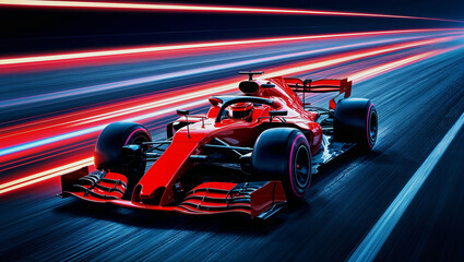 Racing cars on a race track. 3d rendering