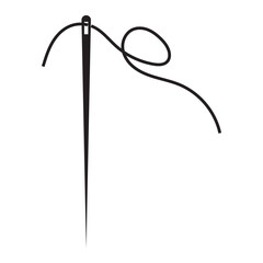 Needle icon. Sewing Needle icon. Thread needle icon on Flat style vector illustration.