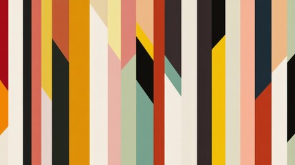 A series of vertical and horizontal stripes in various colors, symbolizing the structured yet diverse nature of equitable practices, minimalist style