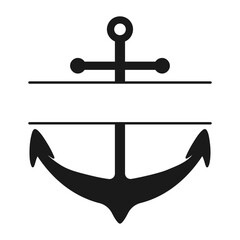 A classic ship anchor monogram with copy space for a name or initials vector © THP Creative