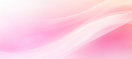 Abstract Pastel Pink Wave Background Banner