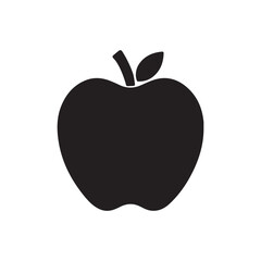 Apple silhouette icon, Apple black vector art illustration 1